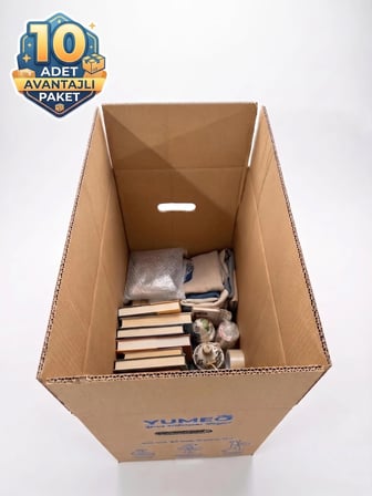 Duncan Premium Ev Taşıma Kolisi 50x30x40 cm - Tutma Yerli Çift Oluklu Kraft Kutu (60 Lt)- 10 Adet
