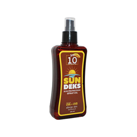Sundeks Spf 10 Güneş Koruyucu Yağ 200 Ml