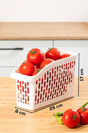 Porsima Org-22 Çok Amaçlı Buzdolabı İçi Düzenleyici Sebze Meyve Organizer Sepet (3 adet)