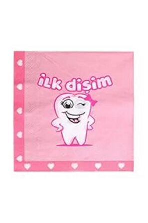 İLK DİŞİM PEÇETE PEMBE 20'Lİ