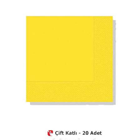 SARI PEÇETE 33x33 cm - 20 Adet