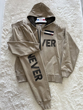 Fermuarlı Kapşonlu Erkek Çocuk  İkili Takım
