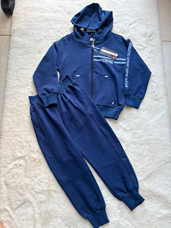 One Fermuarlı  İkili Eşofman Takımı