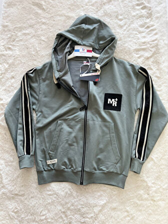 Fermuarlı Kapşonlu Erkek Çocuk  İkili Takım