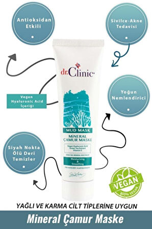 Dr. Clinic Mineral Çamur Maske 100 Ml (nemlendirici)