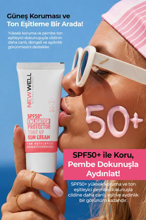 Ton Eşitleyici yüksek Koruma Etkili Spf50+ Aydınlatıcı Pembe Yüz Güneş Kremi 50 Ml