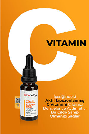 C Vitamini Aydınlatıcı ve Cilt Tonu Dengeleyici Bakım Serumu 20 ML