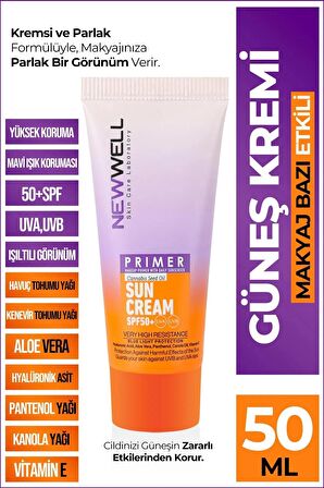 Makyaj Bazı Güneş Kremi 50 SPF+ Aydınlatıcı Etkili Primer Sunscreen 50 ML