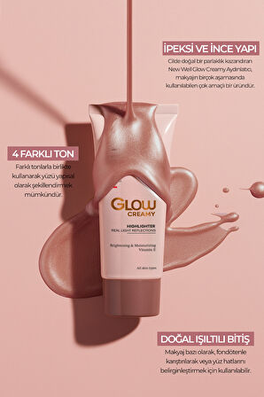 Glow Creamy Highlighter Doğal Işıltılı Krem Aydınlatıcı 30 ML Sunstone 02 