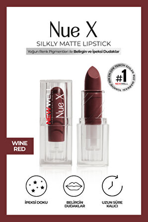 Nue X Silkly Matte Lipstick Wine Red 06