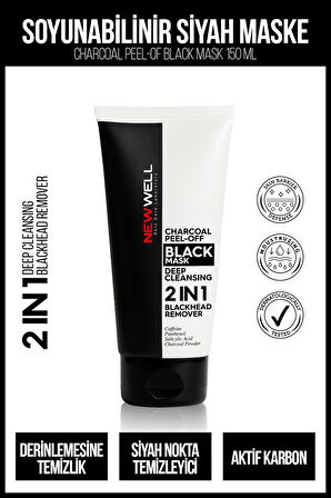 Charcoal Peel-Of Black Mask  Soyunabilinir Siyah Maske 150 ML