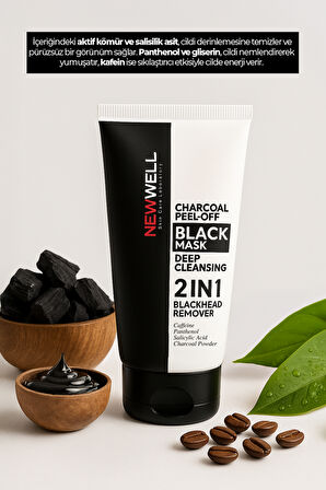 Charcoal Peel-Of Black Mask  Soyunabilinir Siyah Maske 150 ML