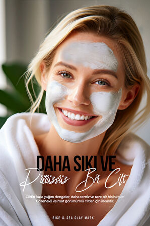 Rice & Sea Clay Mask  Pirinç ve Deniz Özlü Kil Maskesi 100 ML