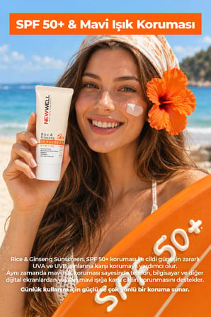 Rice & Ginseng Sunscreen Spf50+  Pirinç Özlü Güneş Kremi 50 ML