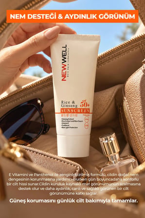 Rice & Ginseng Sunscreen Spf50+  Pirinç Özlü Güneş Kremi 50 ML