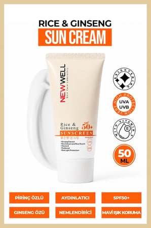 Rice & Ginseng Sunscreen Spf50+  Pirinç Özlü Güneş Kremi 50 ML