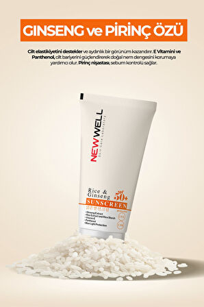 3 Adet Rice & Ginseng Sunscreen Spf50+ Pirinç Özlü Güneş Kremi 50 ML
