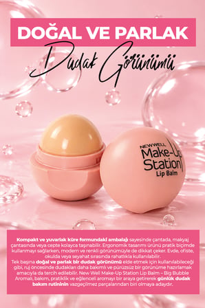 New Well Make-Up Station Lip Balm – Big Bubble Aromalı 12gr