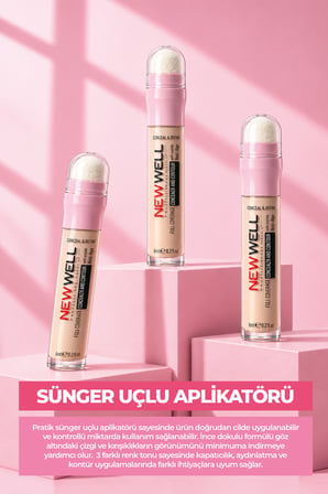 Full Coverage Concealer & Contour Sünger Uçlu Kapatıcı & Kontür 03 6 ml