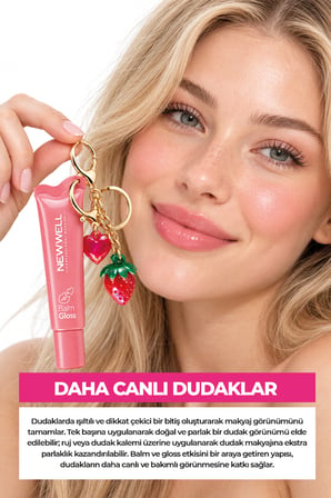 Charm Lip Balm & Gloss – Dudak Balmı ve Parlatıcısı Pembe 01 15 ml
