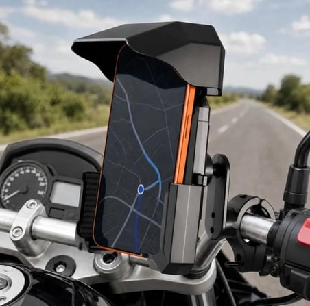 X-LEVEL XCH2010 360 Derece Dönebilen Su Geçirmez Motorsiklet, Bisiklet, ATV Şapkalı Telefon Tutucu Gidon Bağlantılı