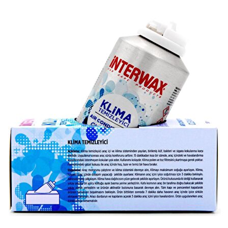 INTERWAX KLİMA TEMİZLEME KLİMA FRESH + 4'LÜ OTO BAKIM SETİ