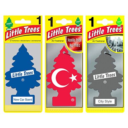 Little Trees 3'lü Set TÜRK Bayrağı/New Car/City Style Asma Koku