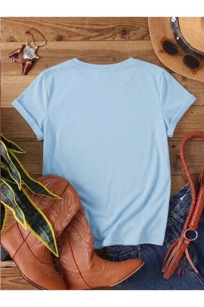 Unisex Flowers Baskılı Tasarım Tshirt