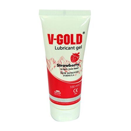 V-Gold Çilekli Su Bazlı Kayganlaştırıcı Jel 100 ML Strawberry