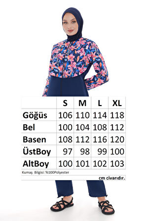 Paraşüt Tam Kapalı Tesettür Mayo Aller 2403 Pink  | S