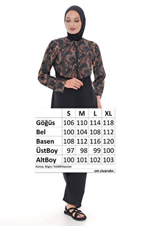 Paraşüt Tam Kapalı Tesettür Mayo Aller 2403 Gold | 3XL