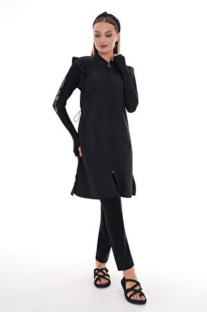 Tam Kapalı Tesettür Mayo 2511 Bahar Siyah | XL