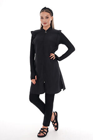 Tam Kapalı Tesettür Mayo 2511 Bahar Siyah | XL