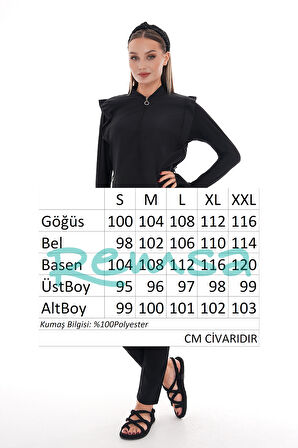 Tam Kapalı Tesettür Mayo 2511 Bahar Siyah | XL