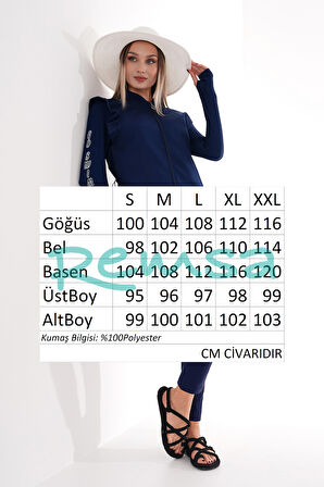 Tam Kapalı Tesettür Mayo 2511 Bahar Lacivert | XL