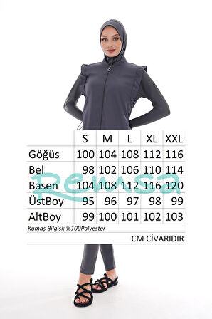 Tam Kapalı Tesettür Mayo 2511 Bahar Gri | M