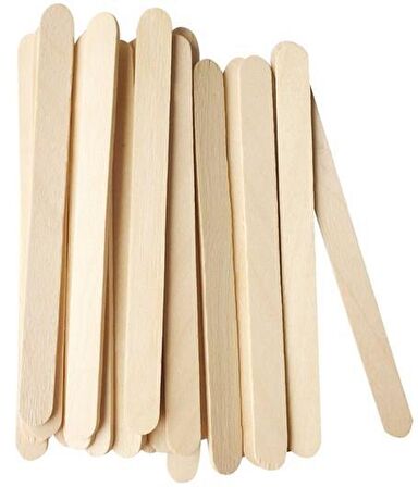 Gen-Of Geniş Natural Ahşap Çubuk 50 li + Geniş Renkli Ahşap Çubuk 50 li