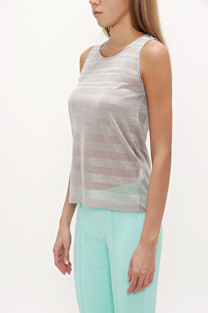 Mavi Taşlı kolsuz triko bluz 28484 | 44