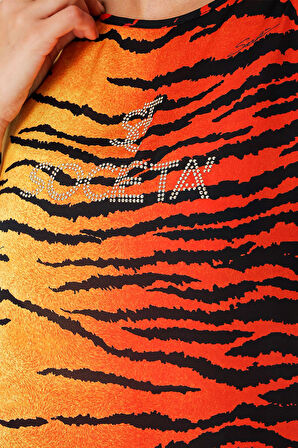 Kırmızı Desenli bol kesim bluz 19192 | 42