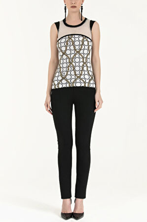 Rings And Chain File kumaşlı örme bluz 19282 | 44