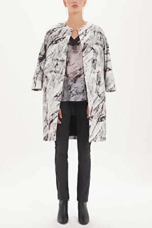 Siyah Suni suet mixli bol kesim bluz 19397 | 42