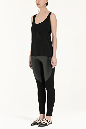 Siyah Lazer kesimli bol kesim bluz 19562 | 42