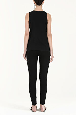 Siyah Lazer kesimli bol kesim bluz 19562 | 42