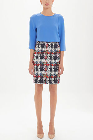 Desenli Fermuarlı desenli etek 80975 | 42