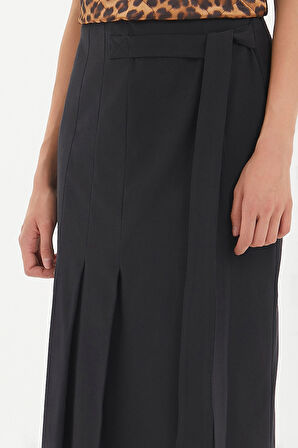 Siyah Bağcık detaylı uzun etek 80980 | 40