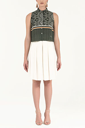 Desenli Kristal taşlı bluz 19681 | 42