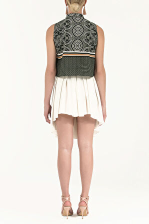 Desenli Kristal taşlı bluz 19681 | 42