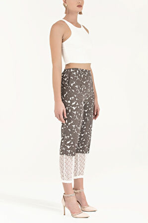 Vizon Lastik ve dantelli pamuk pantolon 41300 | 42