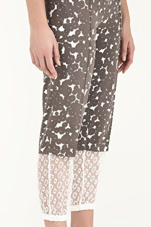 Vizon Lastik ve dantelli pamuk pantolon 41300 | 42