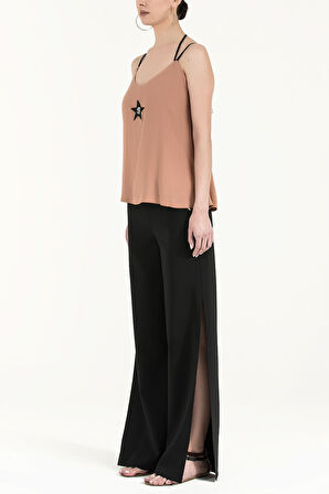 Devetüyü Yıldız taşlı askılı bluz 19690 | 42